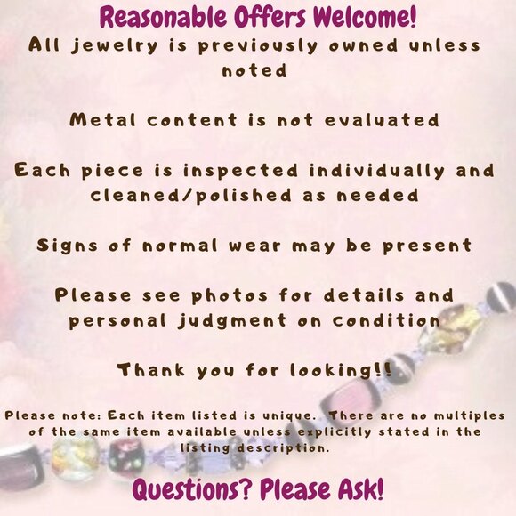 Faceted Flower Pendant Necklace on a Ribbon - Picture 6 of 6